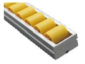 MODULAR SOLUTION ROLLER TRACK<BR>60MM WIDE ROLLER TRACK, ALUMINUM FRAME, YELLOW ROLLERS, 1 METER